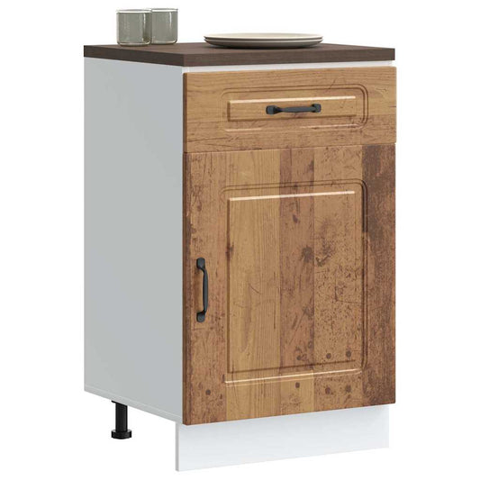 Kitchen Base Cabinet "Kalmar" Old Wood Engineered Wood
