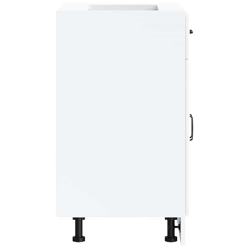Kitchen Base Cabinet "Kalmar" White Engineered Wood