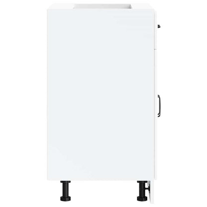 Kitchen Base Cabinet "Kalmar" White Engineered Wood
