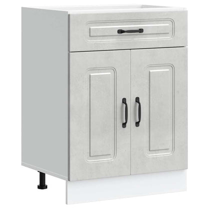 Kitchen Base Cabinet "Kalmar" Concrete Grey Engineered Wood