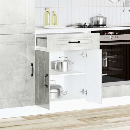 Kitchen Base Cabinet "Kalmar" Concrete Grey Engineered Wood
