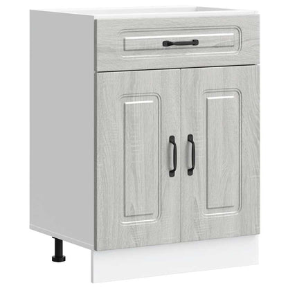 Kitchen Base Cabinet "Kalmar" Grey Sonoma Engineered Wood