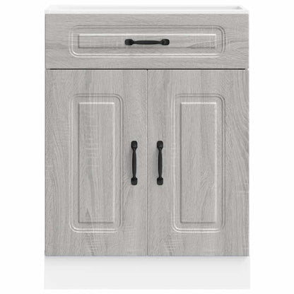 Kitchen Base Cabinet "Kalmar" Grey Sonoma Engineered Wood