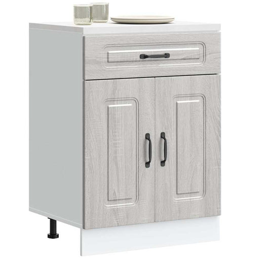 Kitchen Base Cabinet "Kalmar" Grey Sonoma Engineered Wood
