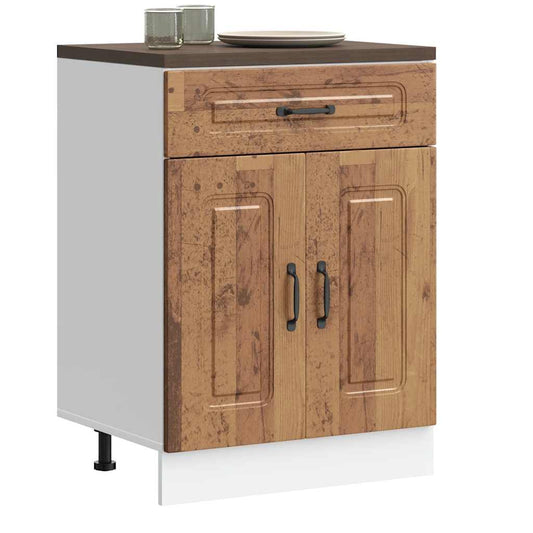 Kitchen Base Cabinet "Kalmar" Old Wood Engineered Wood