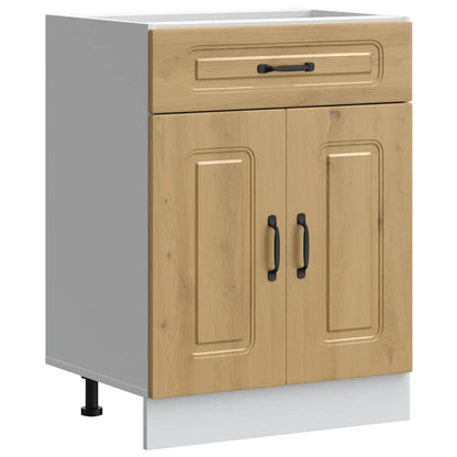 Kitchen Base Cabinet "Kalmar" Artisan Oak Engineered Wood