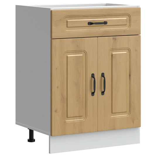 Kitchen Base Cabinet "Kalmar" Artisan Oak Engineered Wood