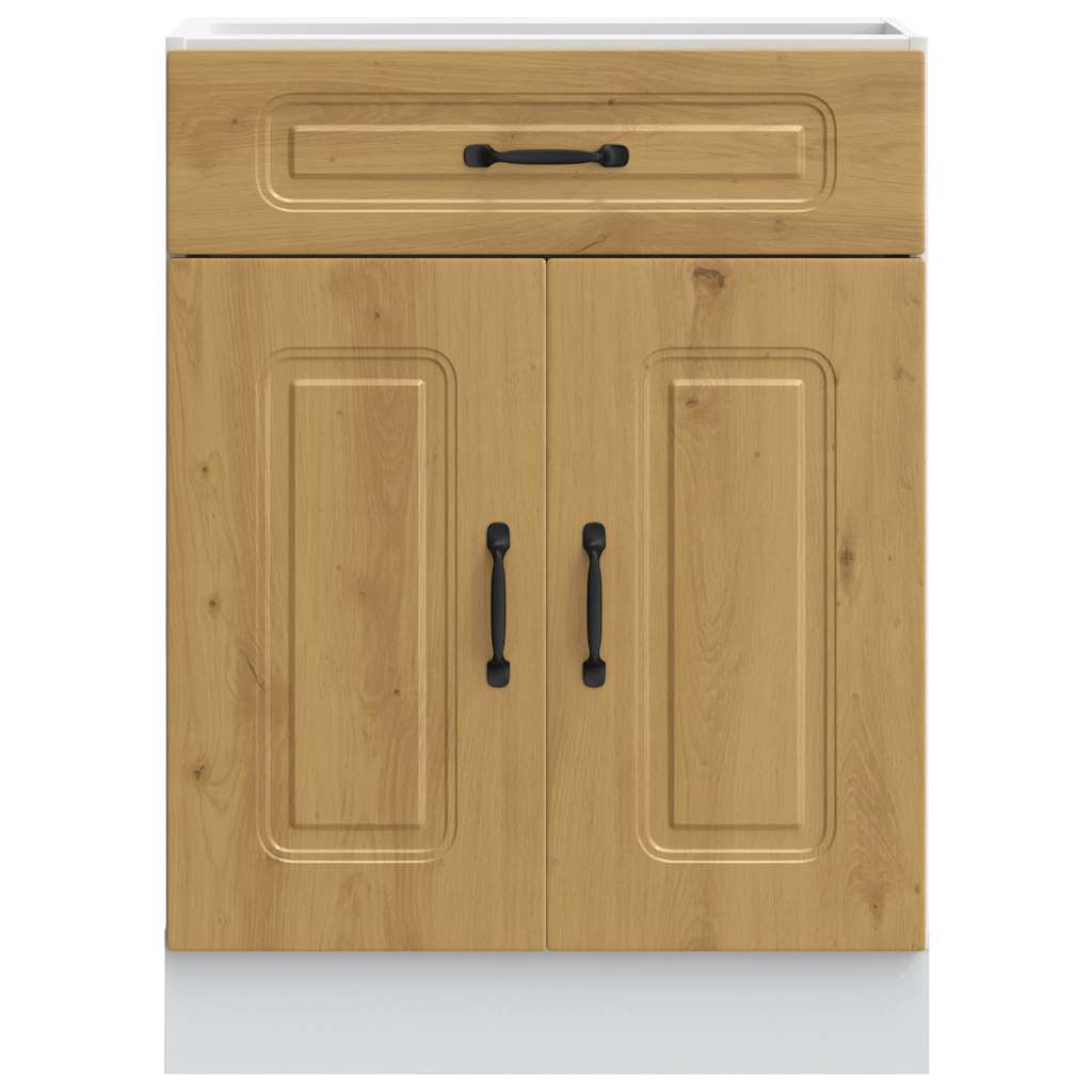 Kitchen Base Cabinet "Kalmar" Artisan Oak Engineered Wood