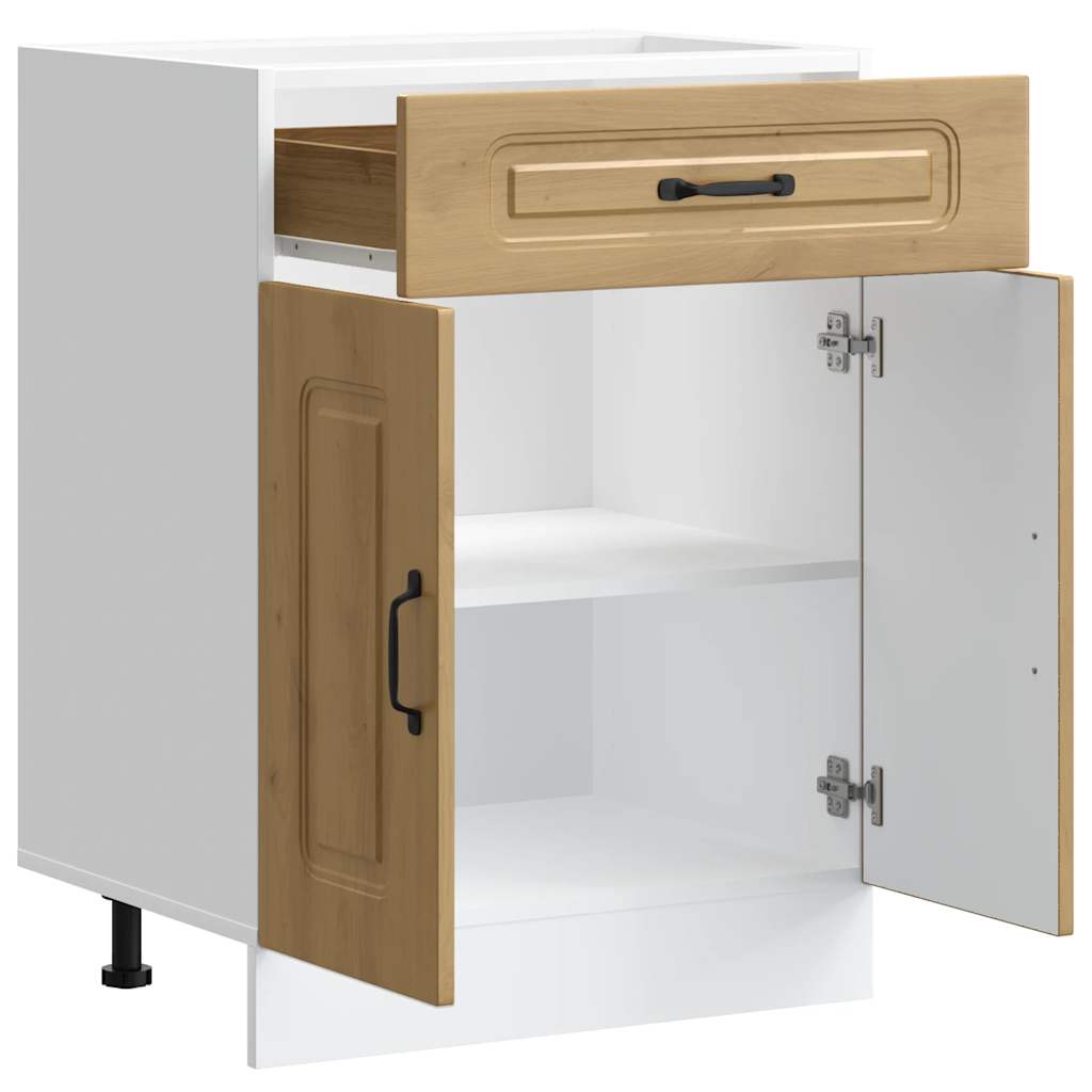 Kitchen Base Cabinet "Kalmar" Artisan Oak Engineered Wood