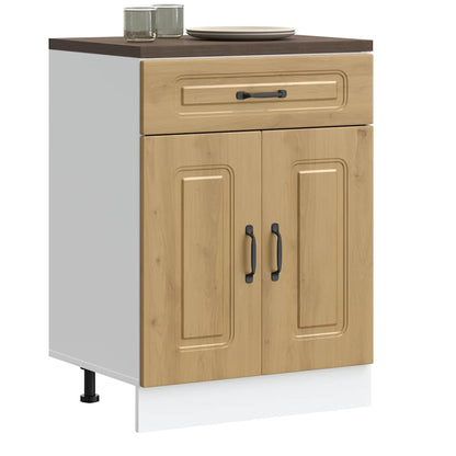 Kitchen Base Cabinet "Kalmar" Artisan Oak Engineered Wood