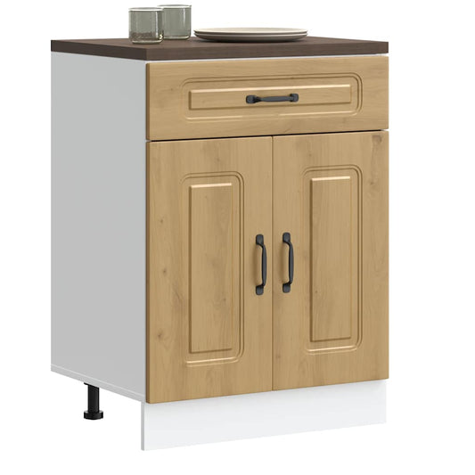 Kitchen Base Cabinet "Kalmar" Artisan Oak Engineered Wood