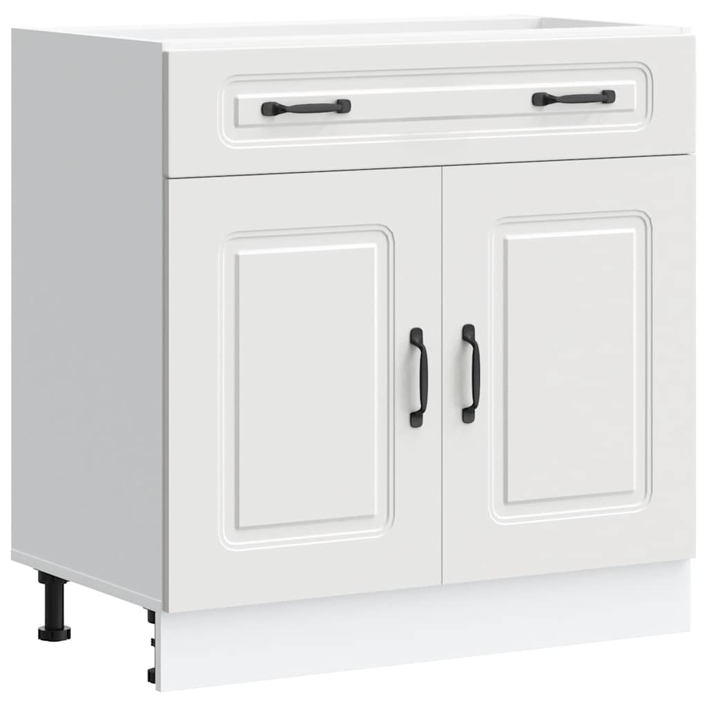 Kitchen Base Cabinet "Kalmar" White Engineered Wood