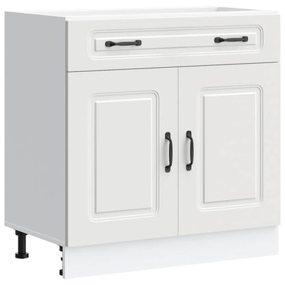 Kitchen Base Cabinet "Kalmar" White Engineered Wood