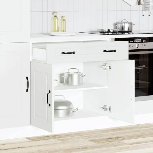 Kitchen Base Cabinet "Kalmar" White Engineered Wood