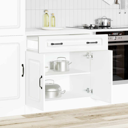 Kitchen Base Cabinet "Kalmar" White Engineered Wood