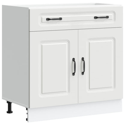 Kitchen Base Cabinet "Kalmar" White Engineered Wood