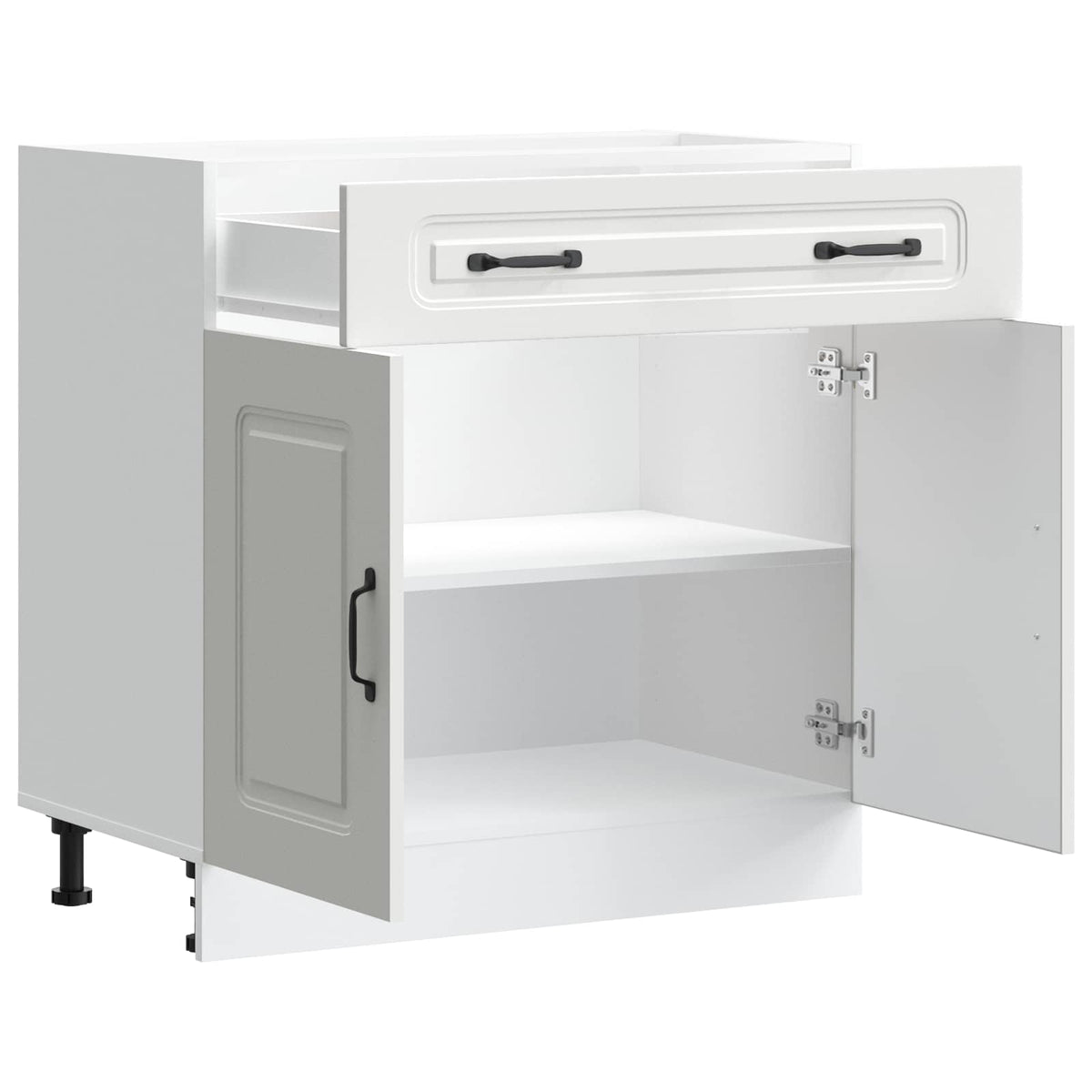 Kitchen Base Cabinet "Kalmar" White Engineered Wood