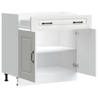 Kitchen Base Cabinet "Kalmar" White Engineered Wood