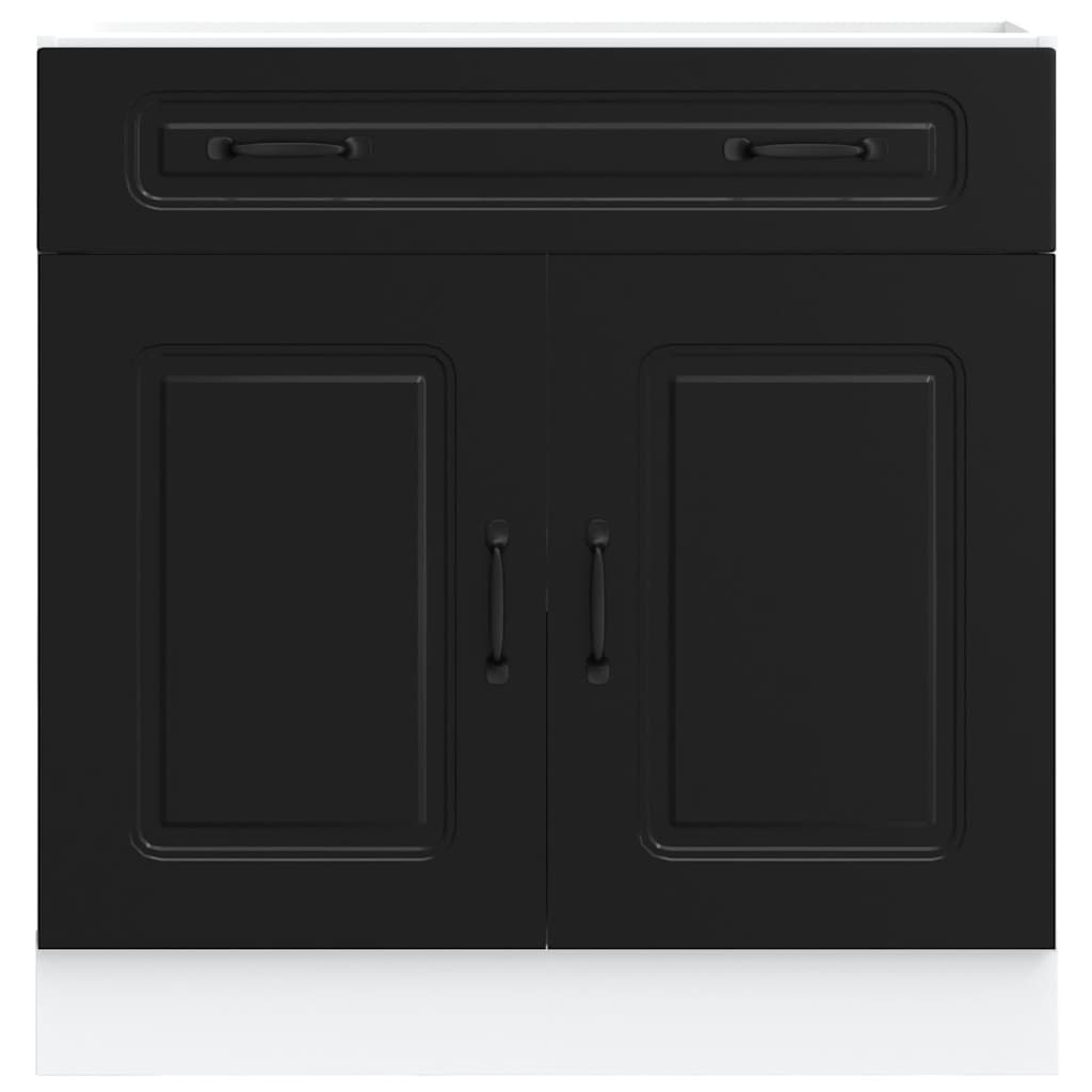 Kitchen Base Cabinet Kalmar Black Engineered Wood
