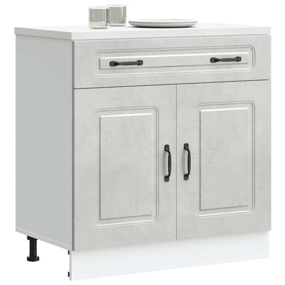 Kitchen Base Cabinet "Kalmar" Concrete Grey Engineered Wood