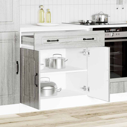 Kitchen Base Cabinet "Kalmar" Grey Sonoma Engineered Wood
