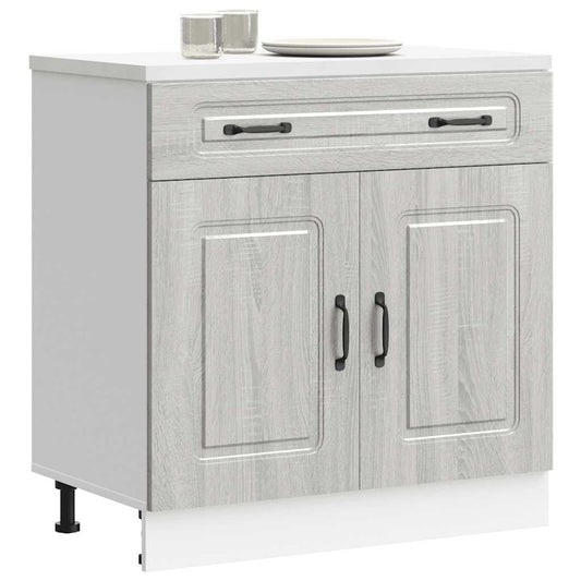 Kitchen Base Cabinet "Kalmar" Grey Sonoma Engineered Wood