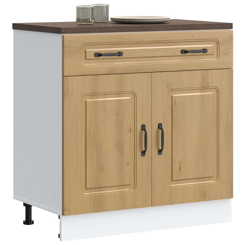Kitchen Base Cabinet "Kalmar" Artisan Oak Engineered Wood
