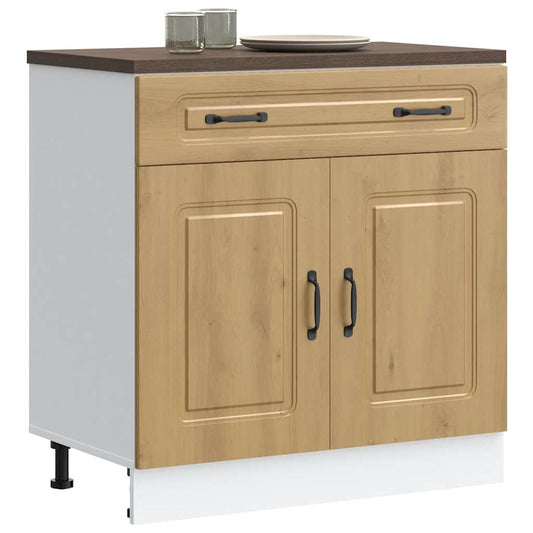 Kitchen Base Cabinet "Kalmar" Artisan Oak Engineered Wood