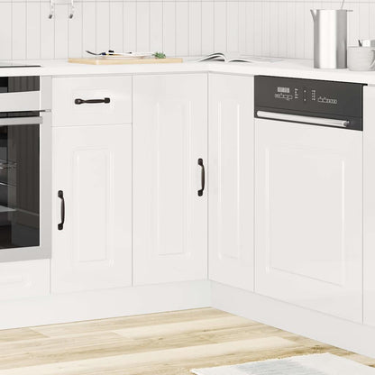 Kitchen Corner Base Cabinet "Kalmar" High Gloss White