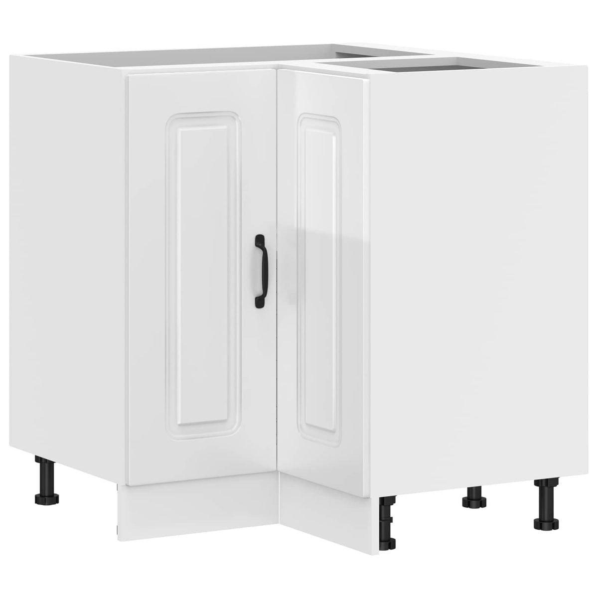 Kitchen Corner Base Cabinet "Kalmar" High Gloss White
