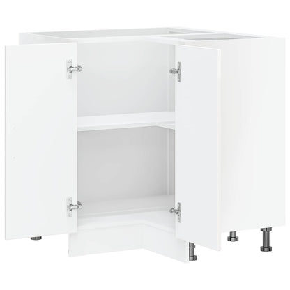 Kitchen Corner Base Cabinet "Kalmar" High Gloss White