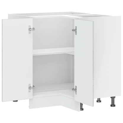 Kitchen Corner Base Cabinet Kalmar Concrete Grey Engineered Wood