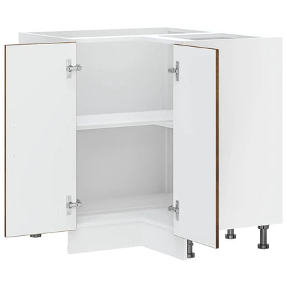 Kitchen Corner Base Cabinet "Kalmar" Smoked Oak Engineered Wood
