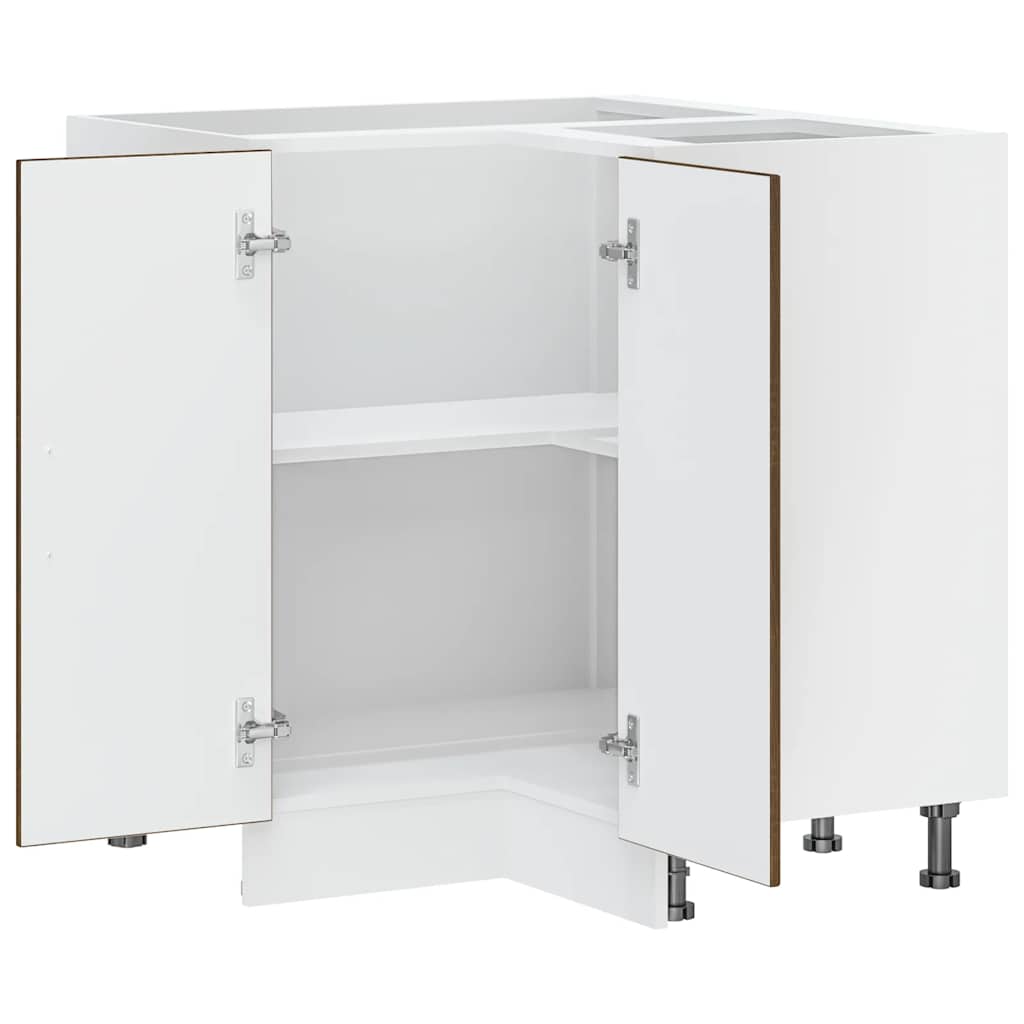 Kitchen Corner Base Cabinet "Kalmar" Brown Oak Engineered Wood