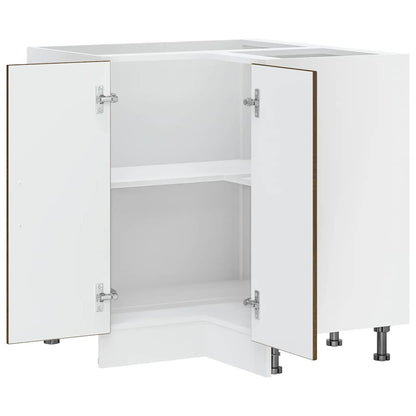Kitchen Corner Base Cabinet "Kalmar" Brown Oak Engineered Wood