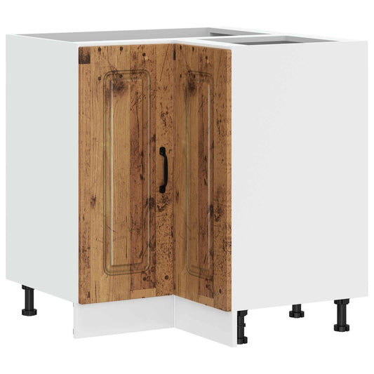 Kitchen Corner Base Cabinet "Kalmar" Old Wood Engineered Wood