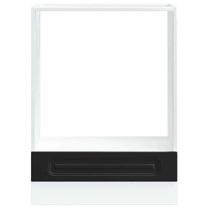 Oven Cabinet "Kalmar" Black Engineered Wood