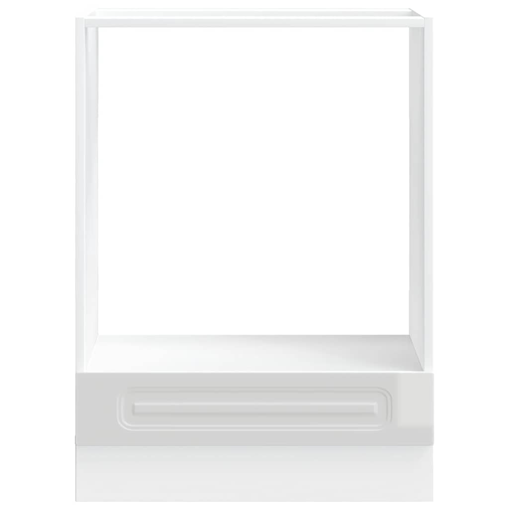 Oven Cabinet "Kalmar" High Gloss White Engineered Wood
