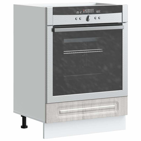 Oven Cabinet "Kalmar" Grey Sonoma Engineered Wood
