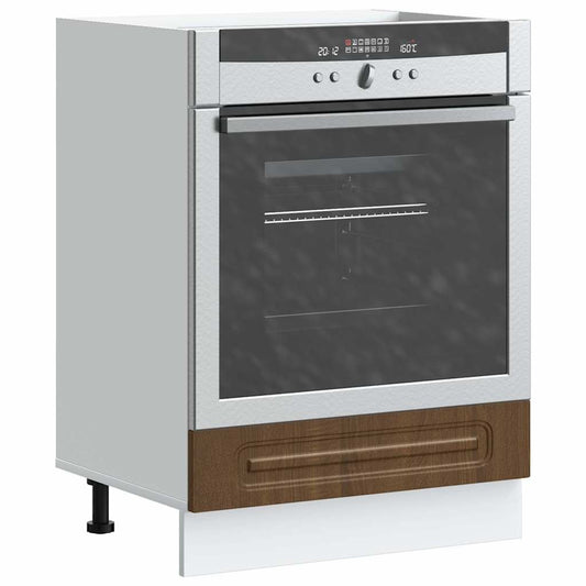 Oven Cabinet "Kalmar" Brown Oak Engineered Wood