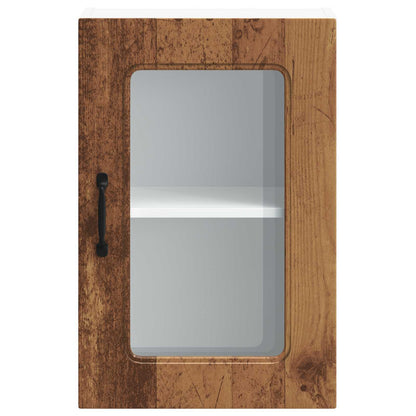 Kitchen Wall Cabinet with Glass Door "Kalmar" Old Wood