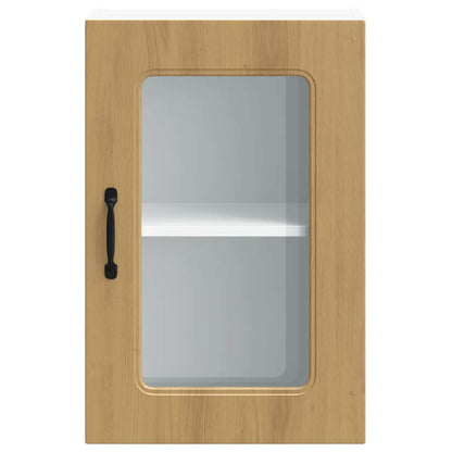 Kitchen Wall Cabinet with Glass Door "Kalmar" Artisan Oak