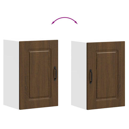 Kitchen Wall Cabinet Kalmar Brown Oak Engineered Wood