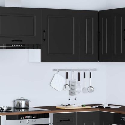 Kitchen Wall Cabinet Kalmar Black Engineered Wood