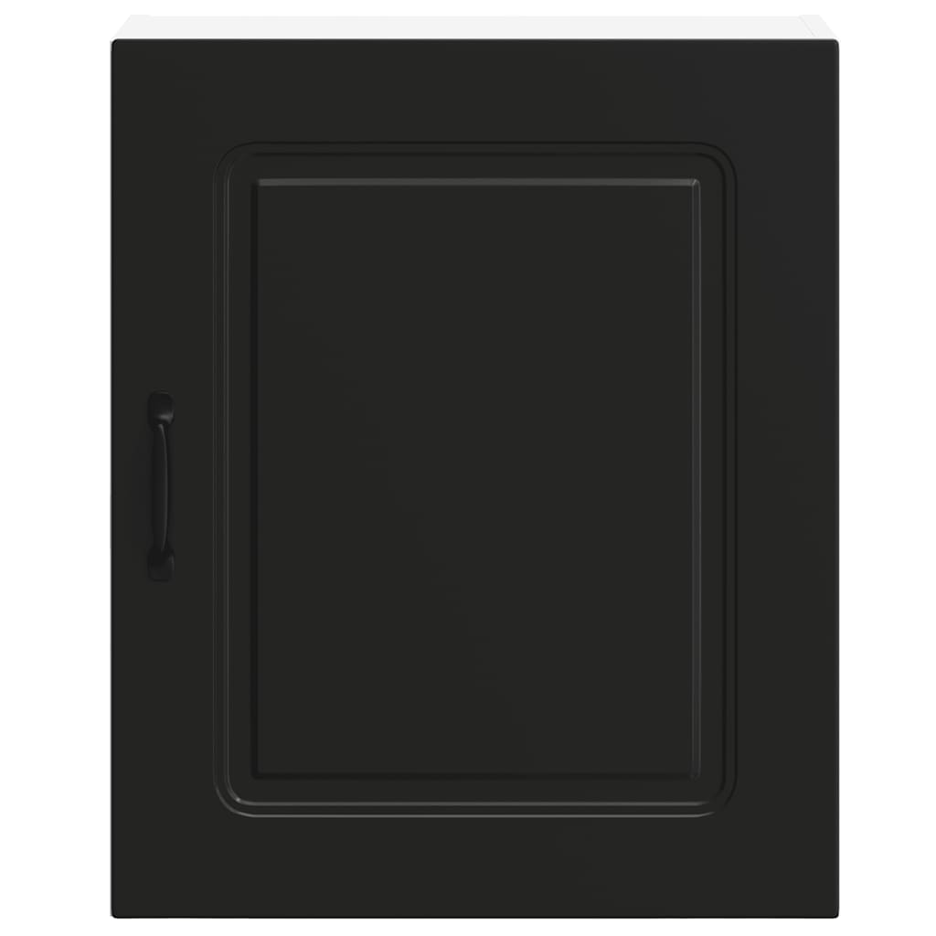 Kitchen Wall Cabinet Kalmar Black Engineered Wood