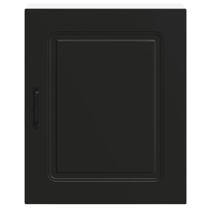 Kitchen Wall Cabinet Kalmar Black Engineered Wood