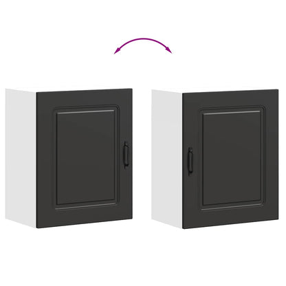 Kitchen Wall Cabinet Kalmar Black Engineered Wood