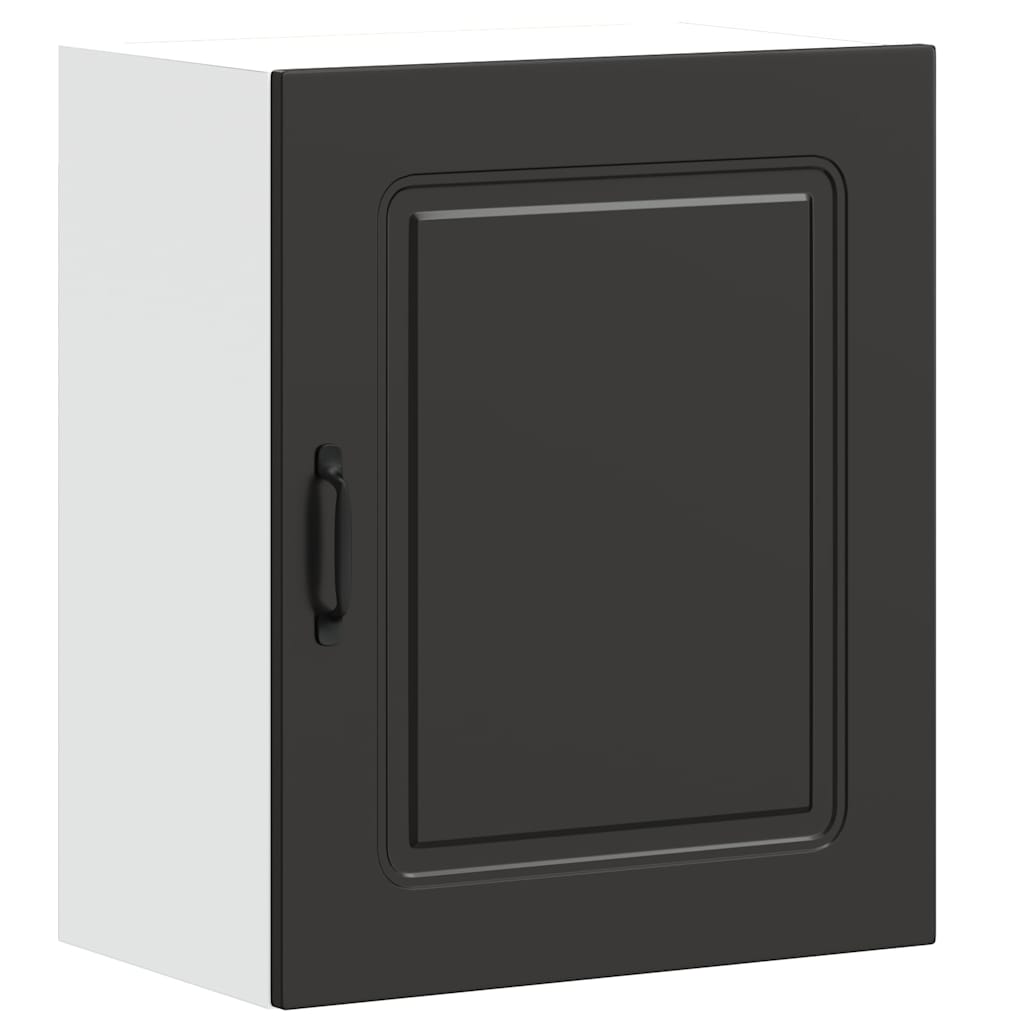 Kitchen Wall Cabinets 2 pcs Kalmar Black Engineered Wood