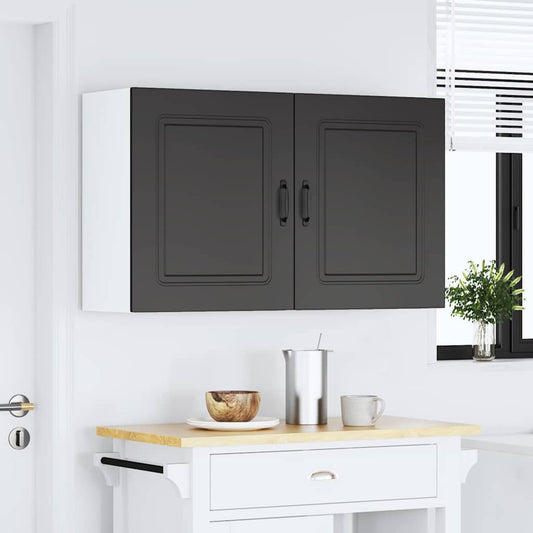 Kitchen Wall Cabinets 2 pcs Kalmar Black Engineered Wood