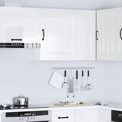 Kitchen Wall Cabinet Kalmar High Gloss White Engineered Wood